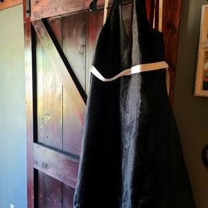 Black halter bridesmaid dress